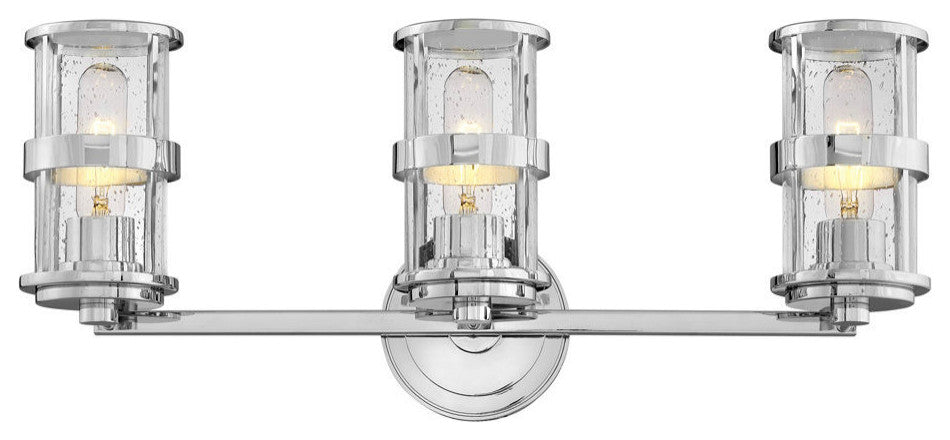 Hinkley Noah Three Light Vanity, Chrome