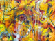 Tile Mural Contemporary Art Earth Circles The Sun Skai Fowler, 6"x8", Matte