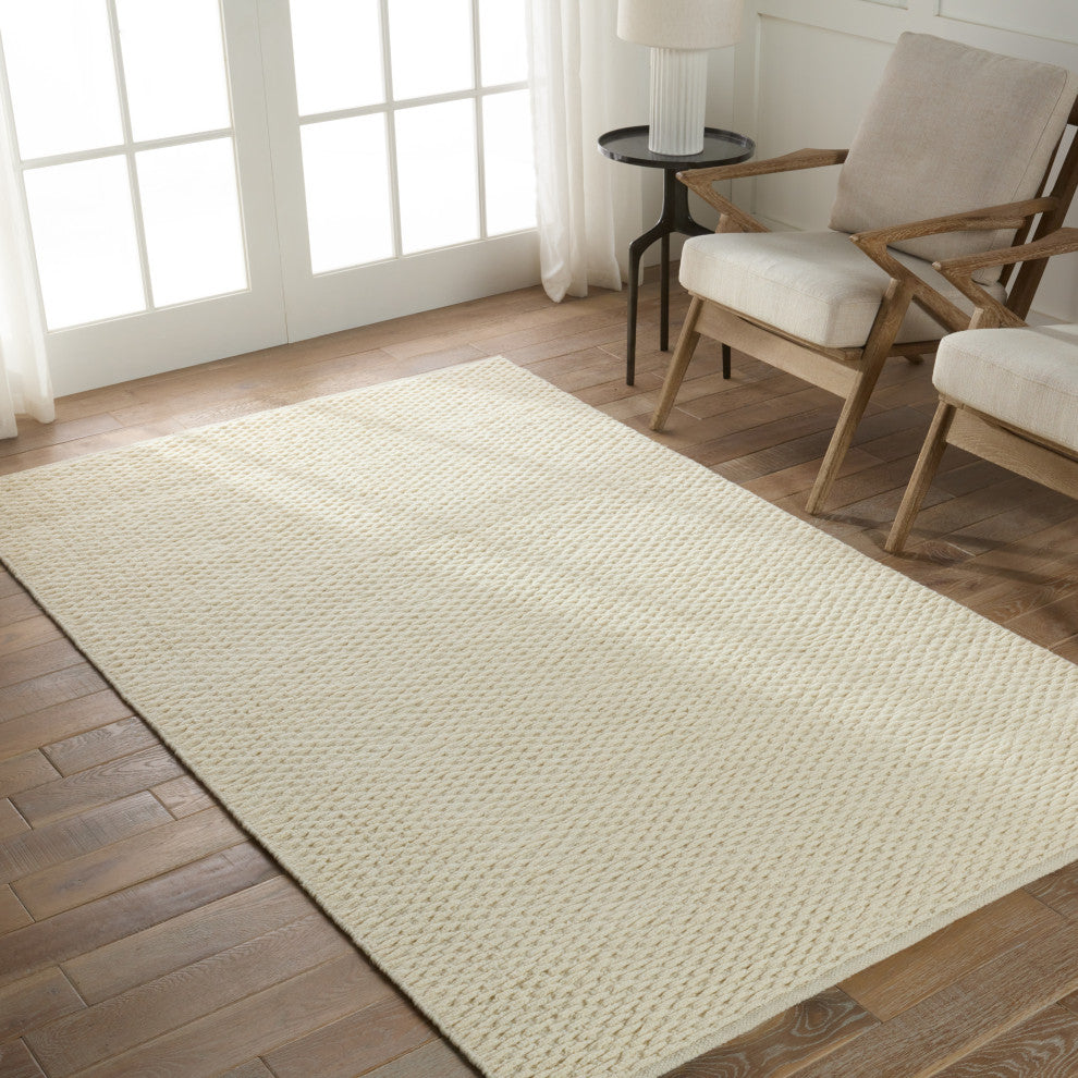 Jaipur Living Windcroft Handmade Solid Cream Area Rug 10'X14'