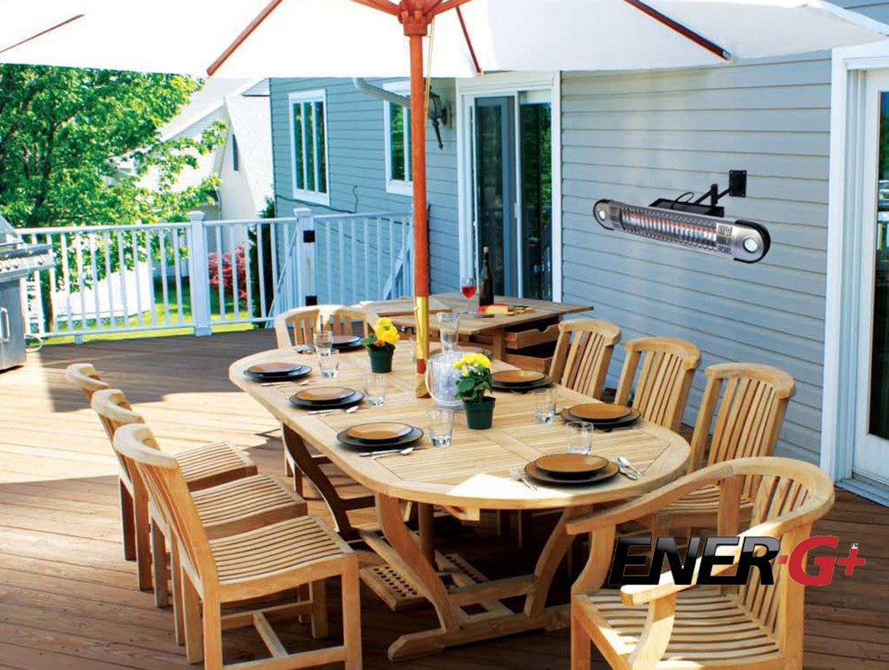 Infrared Electric Outdoor Heater, Wall Mounted With Led and Remote