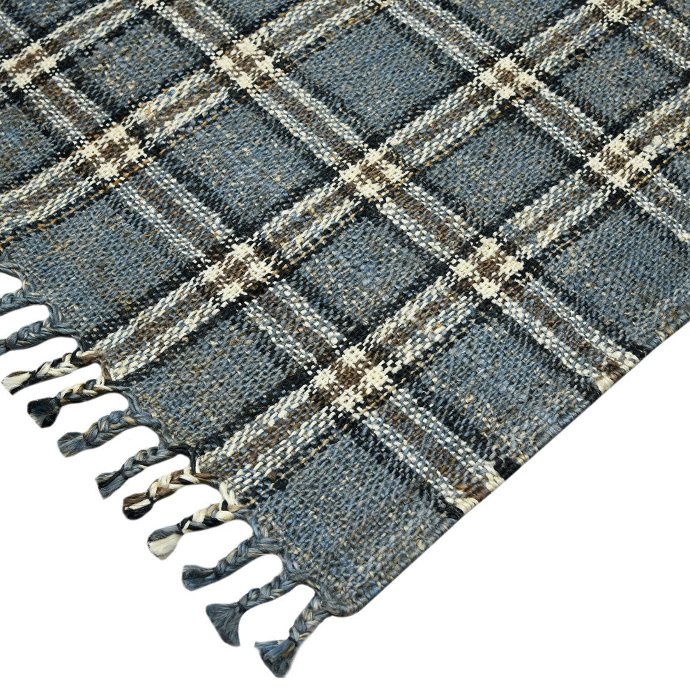 Hampton Okatan Area Rug, Blue, 2' x 3', Plaid