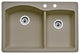 Blanco 441283-2 Diamond 33"x22" Granite Double Bowl Kitchen Sink, Truffle