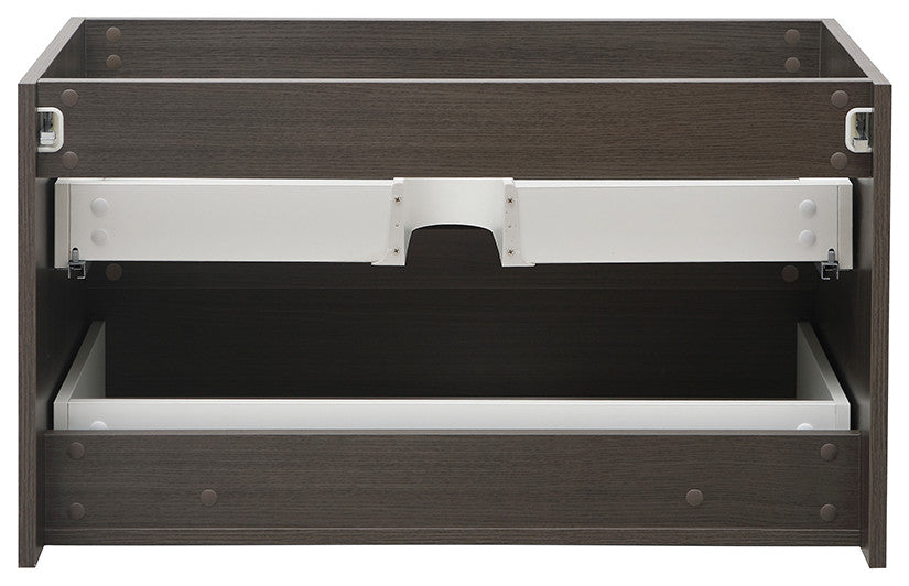 Valencia Wall Hung Bathroom Cabinet, Gray Oak, 36"