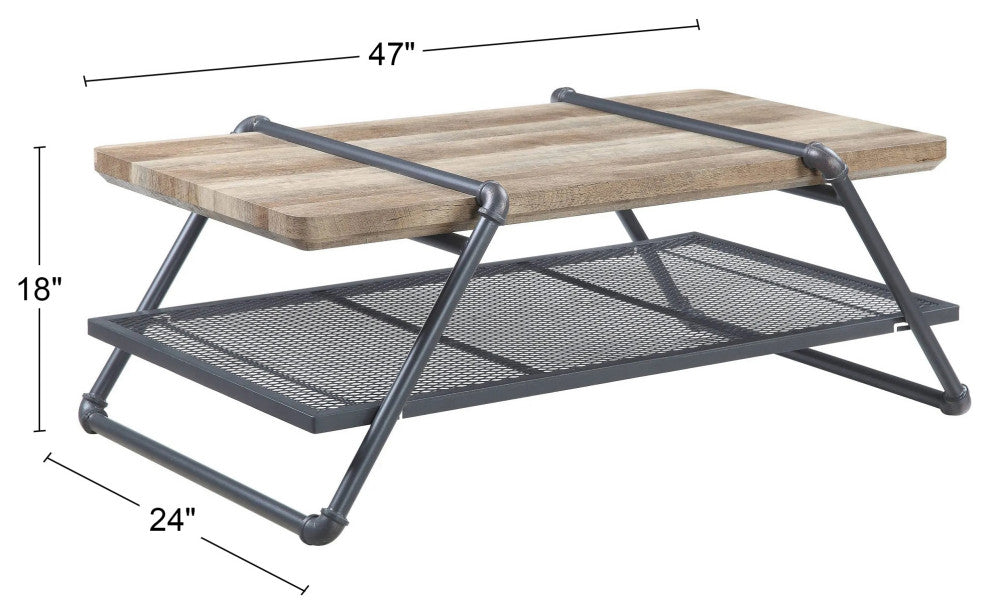 Coffee Table, Oak and Sandy Gray
