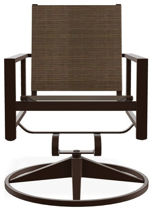 Tribeca Sling Outdoor Swivel Rocker, Bark/Kona