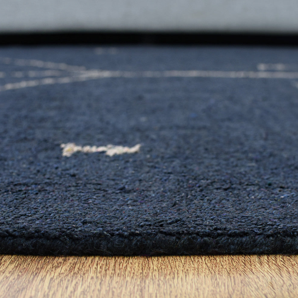 HAND KNOTTED LOOM SILK ECO-FRIENDLY RUGS-6'x9',Rectangle,Charcoal,Contemporary