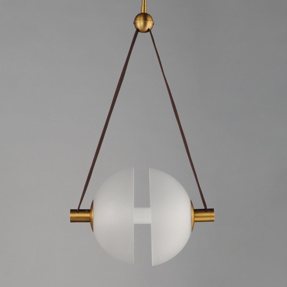 ET2 E24088-90 Dispatch 12"W LED Pendant - Natural Aged Brass