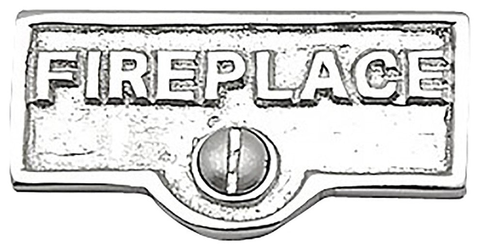 Switch Plate Tags FIREPLACE Name Signs Labels Chrome Brass |