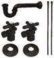Plumbing Supply Kit, 1-1/2" P-Trap-1/2" IPS Inlet x 3/8" Comp Oulet, Matte Blk