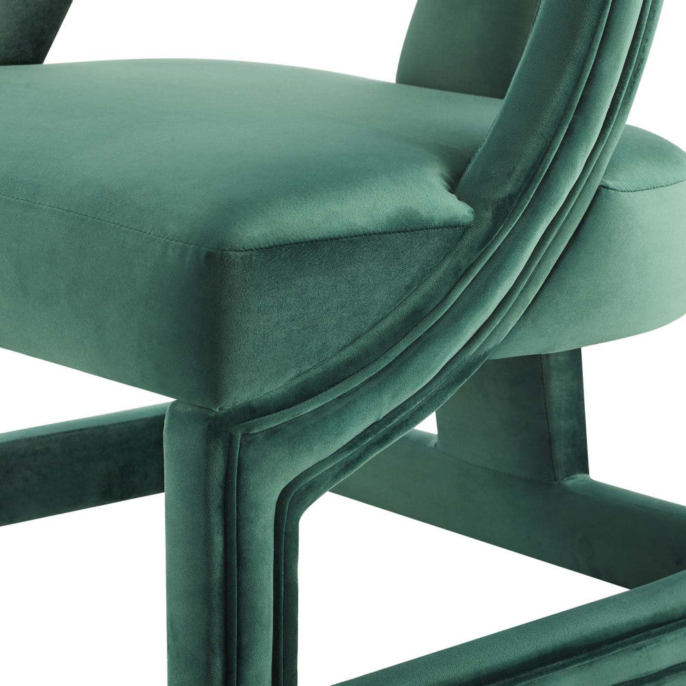 Armchair Accent Chair, Set of 2, Green, Velvet, Modern, Lounge Cafe Hospitality