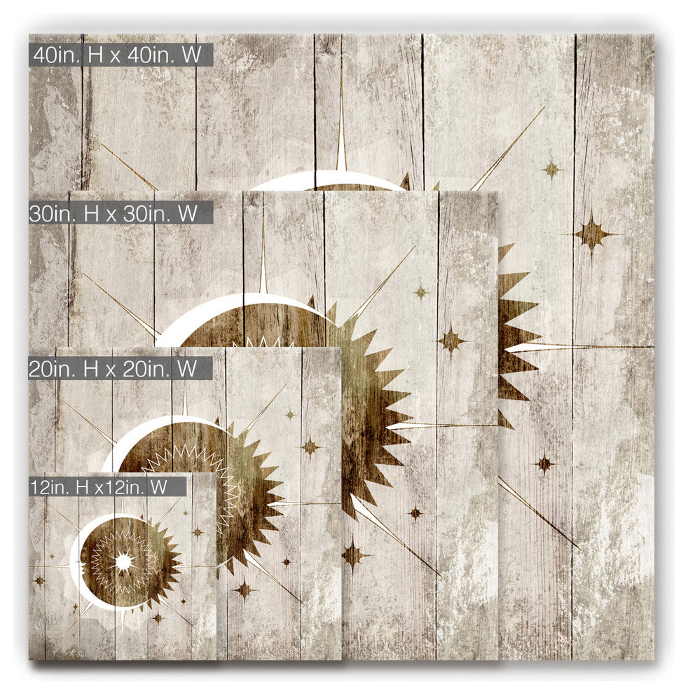 Ready2HangArt Inspirational 'Lunar Sun-Moon I' Wrapped Canvas Wall Art