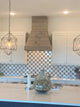 Castlewood Rustic Shiplap Chimney Range Hood - Light Gray, 48", 350 Cfm Ventilat