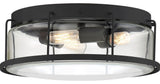 Ludlow 3-Light Flush Mount, Earth Black