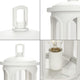 Gables Collection One-Light Coastal Satin White Clear Glass Outdoor Post Light