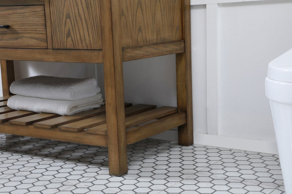 Home Living 22" Farmhouse Driftwood-Light Bathroom Vanity