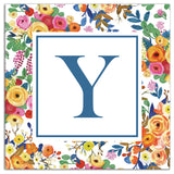 Wildflower Monogram - Y 12x12 Canvas Wall Art