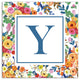 Wildflower Monogram - Y 12x12 Canvas Wall Art