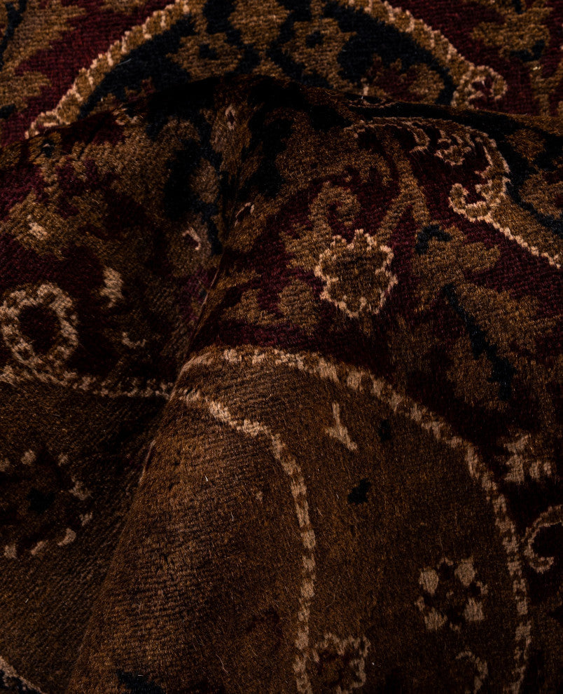 Overdyed One-of-a-Kind Hand-Knotted Area Rug Brown, 4' 5" x 7' 4"