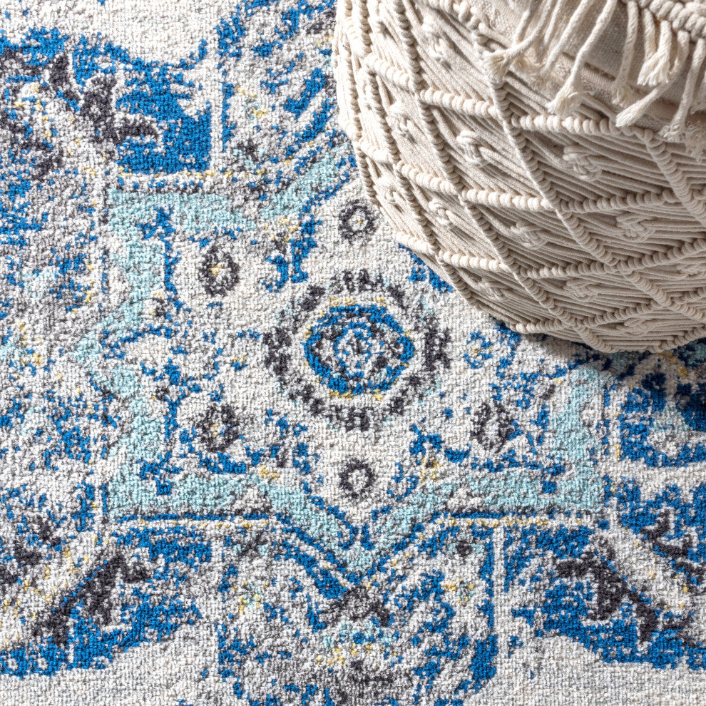 Modern Persian Boho Vintage Medallion Area Rug, 2 X 8