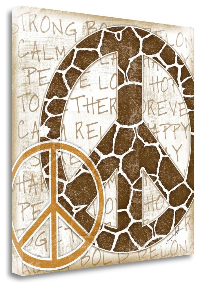 "Peace Giraffe" By Jennifer Pugh, Giclee Print on Gallery Wrap Canvas