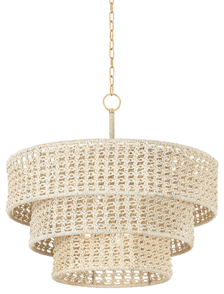 Hudson Valley Lighting Yorkhill 29.5" Pendant Vintage Gold Leaf