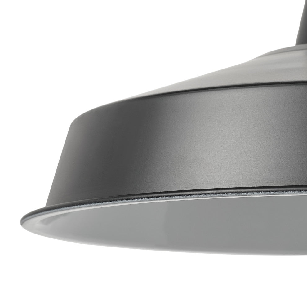 Modern 16" Gooseneck Wall Mount Matte Black Barn Light