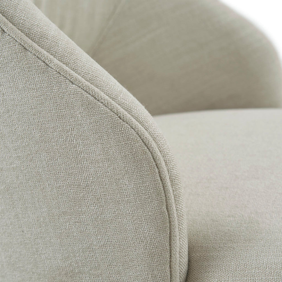 Madison Park Counter Stool Swivel Seat Upholstered Height Bar Stool, Cream