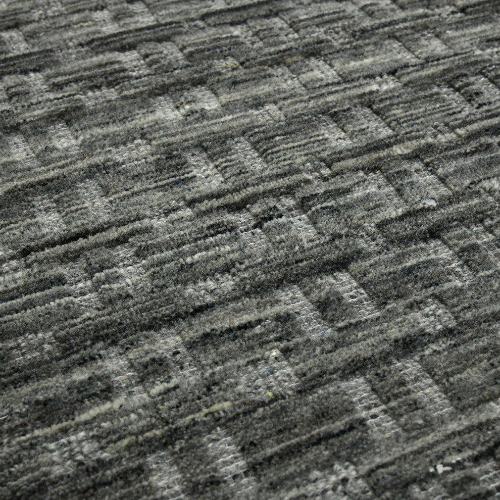 Houston Aliya Area Rug, Dark Gray, 8'9" x 11'9", Geometric