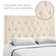 Headboard, King Size, Ivory White, Fabric, Modern, Bedroom Master Guest Suite