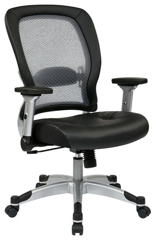 Professional Light Air Grid Back and Bonded Leather Seat Chair
