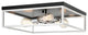 Matteo Lighting M15543BKCH Flush Mount Light, Black / Chrome Finish