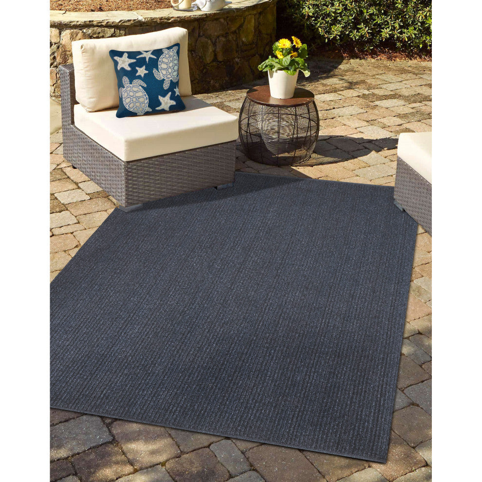 Marina Turtle And Stars Indoor/Outdoor Pillow, Navy, 18" X 18"