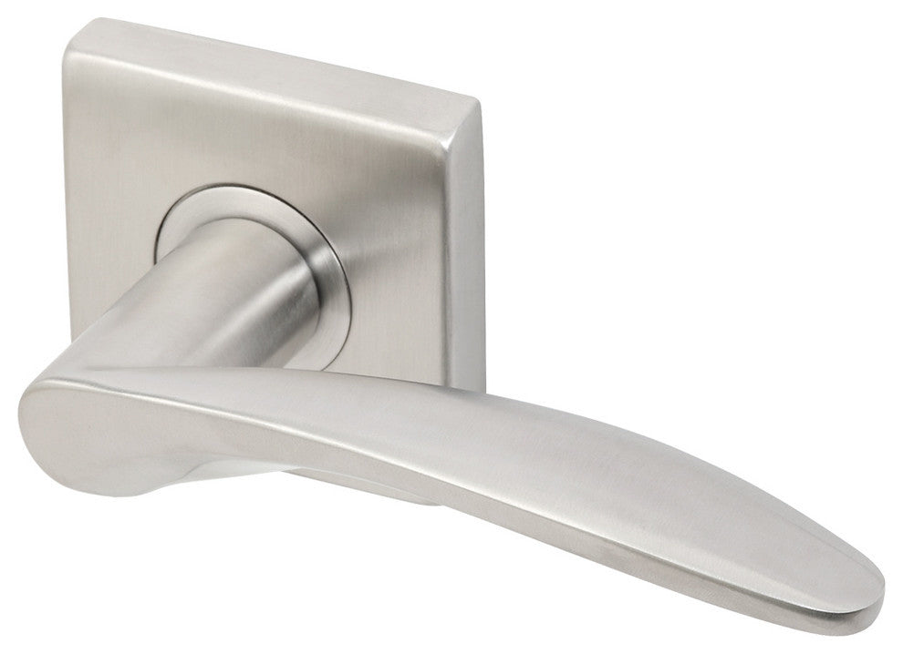 Crest Lever, Tubular Passage, Satin Stainless Steel, 2-3/4" Backset