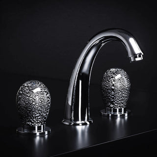 Murano Bathroom Faucet, Black and Silver, Without pop-up drain