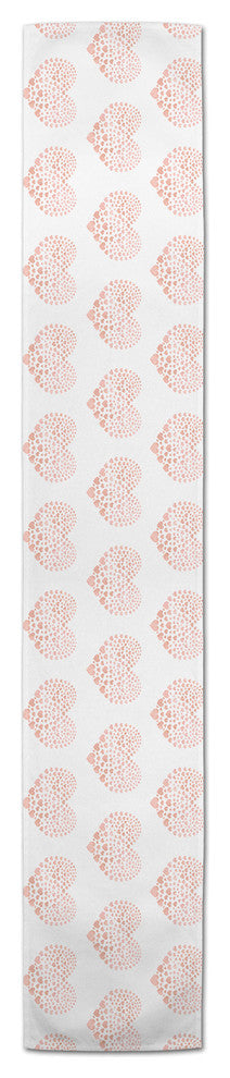 Tiny Pink Hearts 16x90 Cotton Table Runner