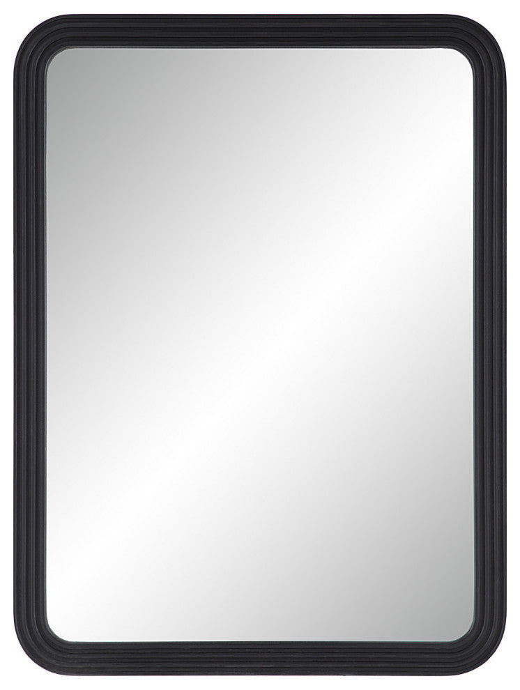 Nolana 40" Tall Rectangular Mirror, Textured Matte Black