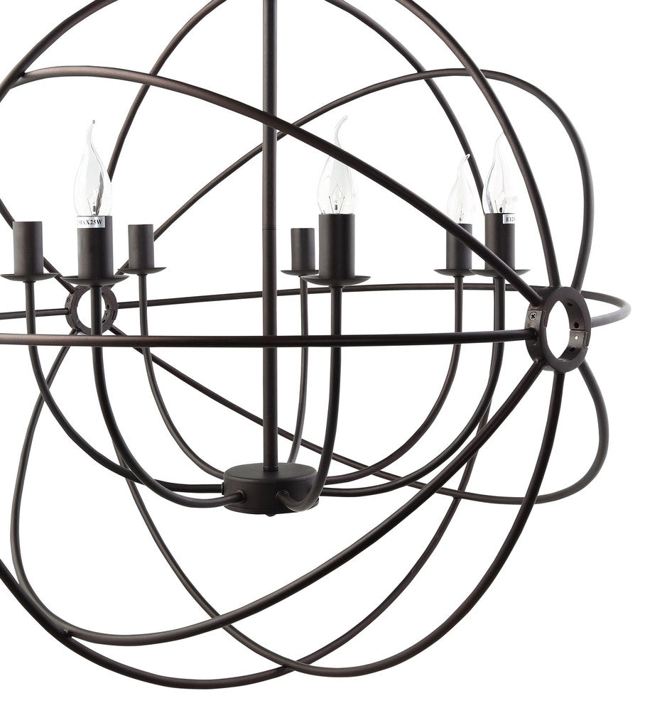 Modern Urban Contemporary Chandelier Light, Black Steel