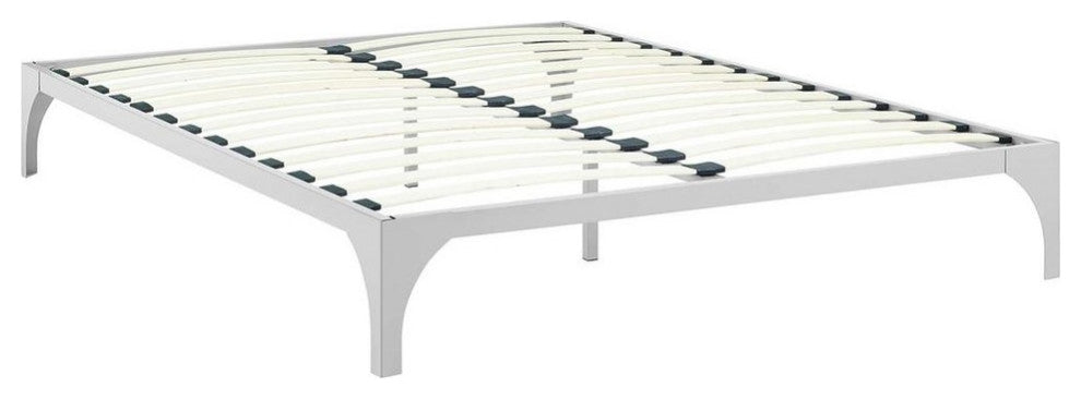 Ollie King Bed Frame, Silver