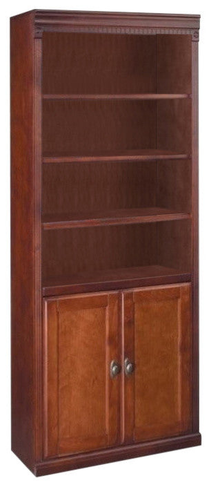 Beaumont Lane 6 Shelf Wood Bookcase in Vibrant Cherry
