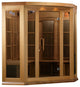 3-Person Corner Near Zero Emf(Under 2Mg) Far Infrared Sauna (Canadian Red Cedar)