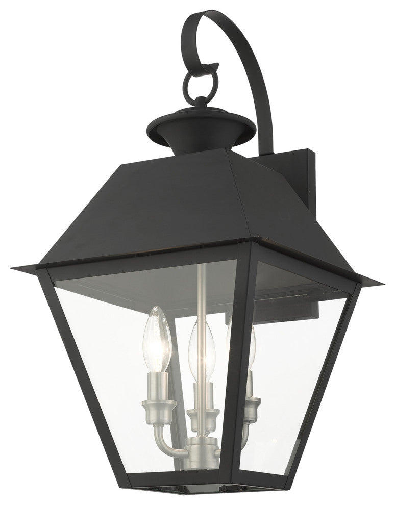 Black Classic, Colonial, Historical, Timeless Outdoor Wall Lantern