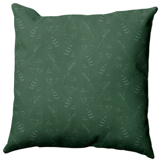 Muted Bongo Outdoor Pillow, Dark Green, 16"x16"
