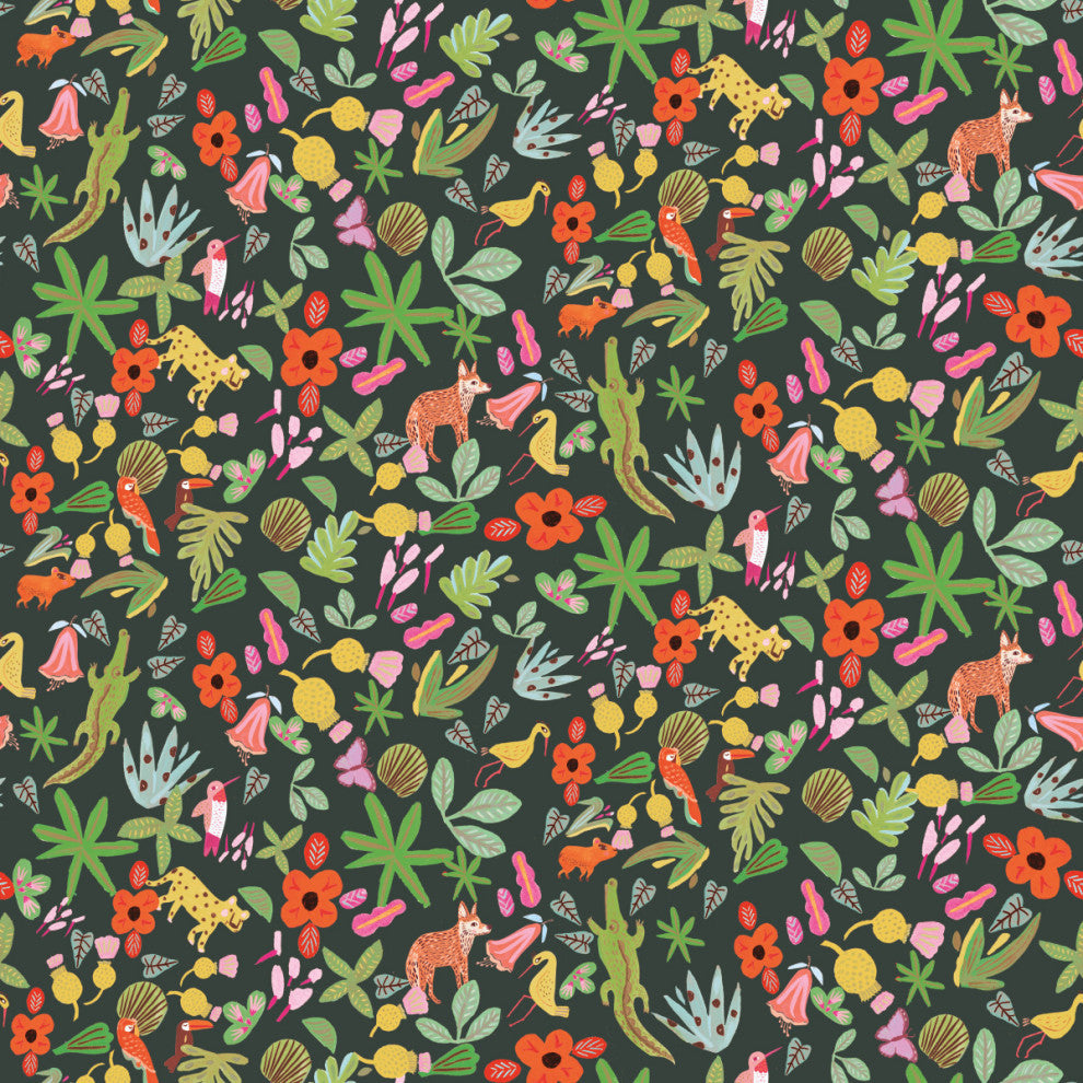 Holalola Selva Peel and Stick Wallpaper, Black