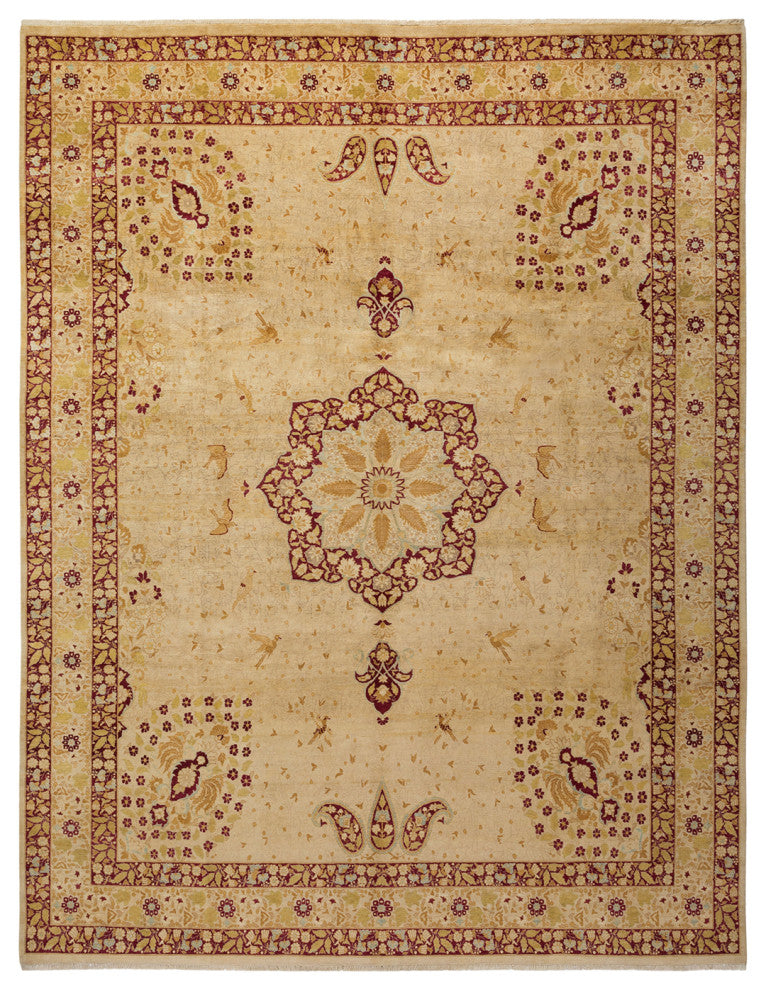 Mogul, One-of-a-Kind Hand-Knotted Area Rug Yellow, 9'2"x12'0"