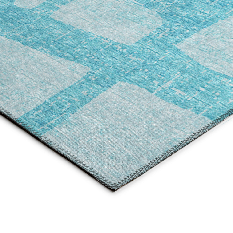 Indoor/Outdoor Sedona SN4 Robins Egg Machine Washable 10' x 14' Rug