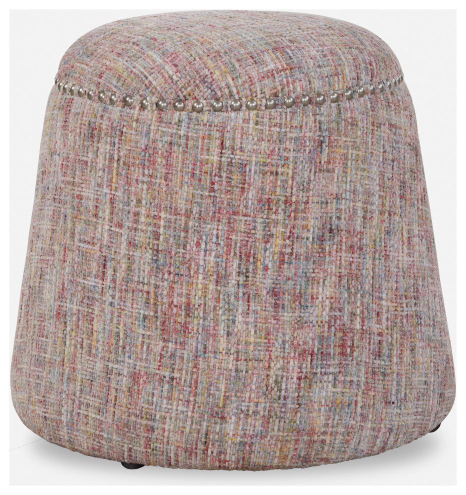 Uttermost - 23834 - Ottoman - Gumdrop - Brushed Nickel