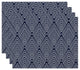 Lifeflor, Geometric Print Placemat, Navy Blue (Set of 4), 18 x 14"