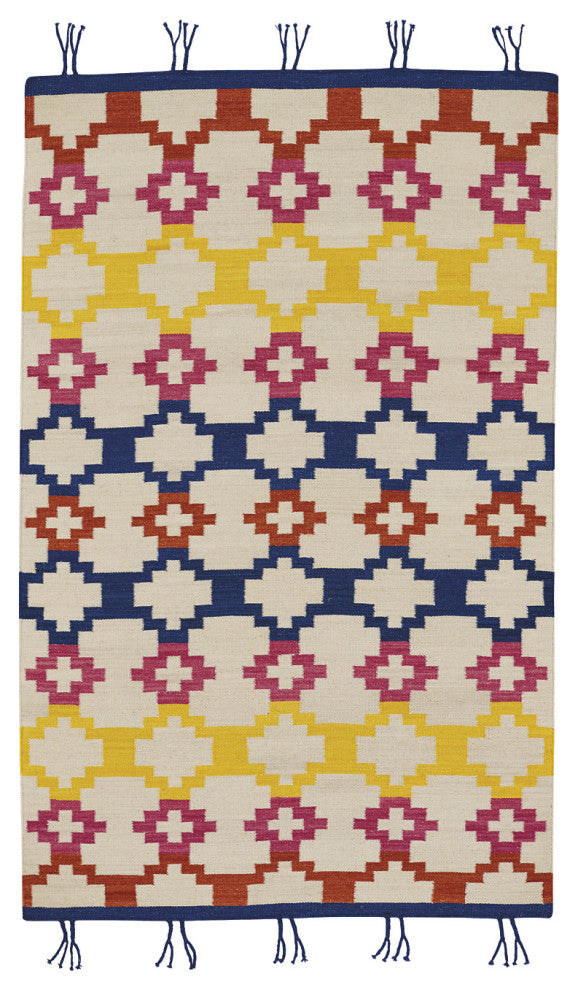 Capel Genevieve Gorder Hyland Red Yellow 3643_510 Flat Woven Rugs - 8' X 11' Rec