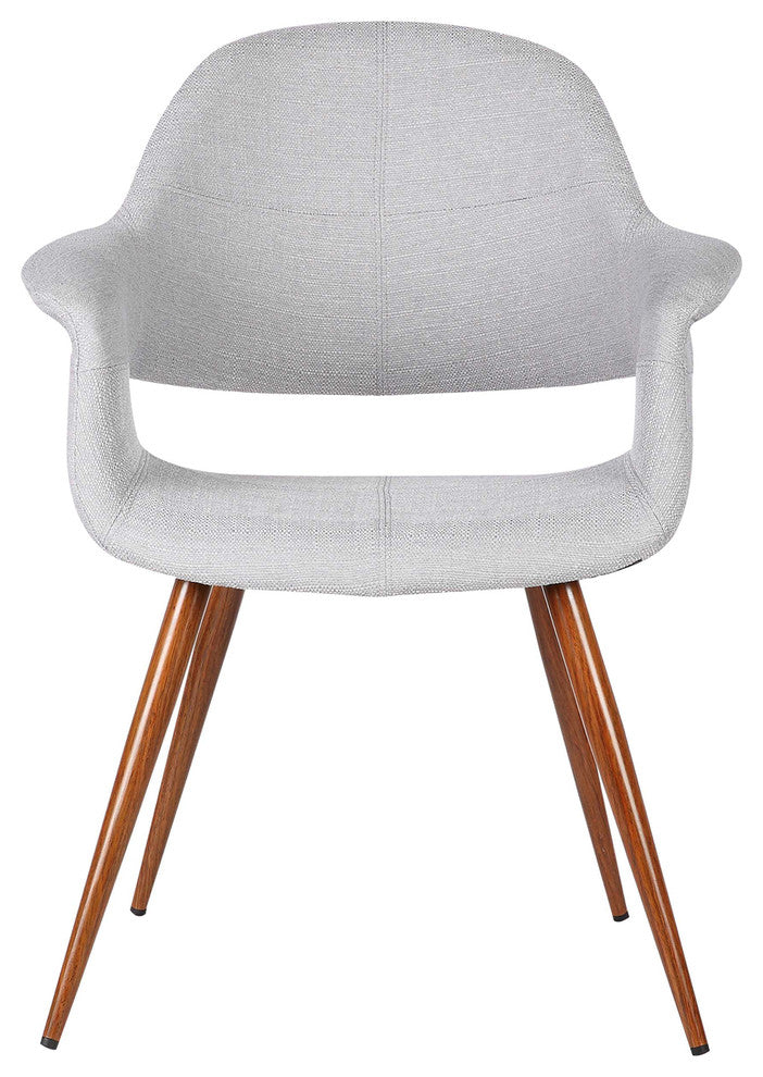 Holloway Dining Chair, Walnut Finish and Gray Fabric