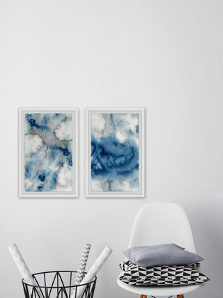 Inside the Blue Abyss Diptych, 2-Piece Set, 24x36 Panels